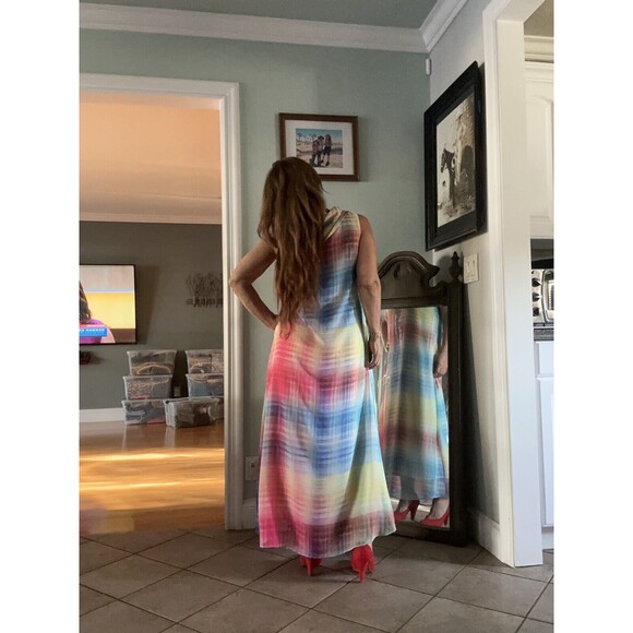 Soft Surroundings Carnevale Maxi Dress Small Women Multicolor Cowl Neck - Picture 1 of 7